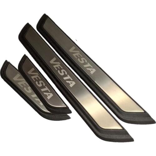 For Lada Vesta SW Cross Concept 2015-2018 2019 Door Sill Scuff Plate Guard Pedal Protector Cover Trims Car-Styling Accessories