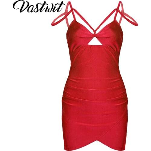 Women Summer Asymmetric Hem Ruched Dress Solid Color Adjustable Spaghetti Strap Sleeveless Bodycon Dresses