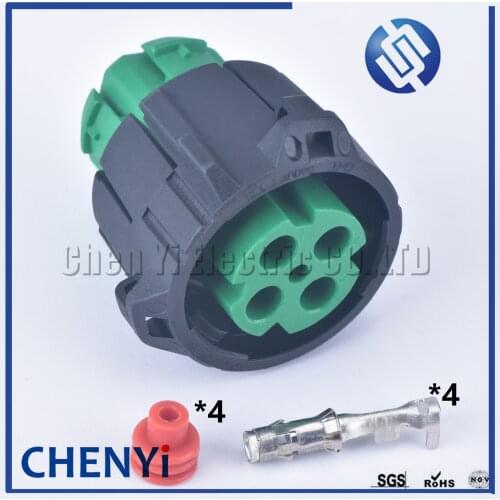 1 set 4 pin round waterproof automotive electrical plug 192990-2530 sealed auto cable connector With terminal