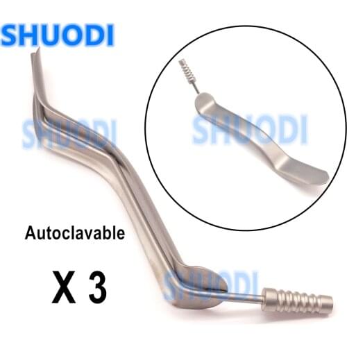 3 pcs Dental Minnesota Lip Tongue Depressor With Suction Tube Intraoral Surgery Retractors Cheek&Lip dental Mouth Opener