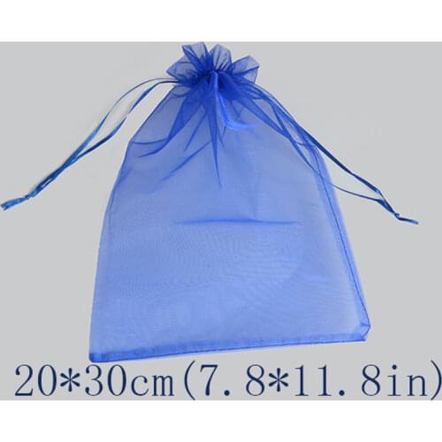 300pcs/bag Organza Bags 20*30cm Selection 21 Colors ,Gift Bags & Pouches