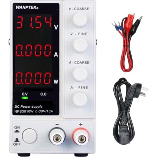 NPS3010W 30V10A DC Switch Power Supply Adjustable Phone Repair Regulated Power Supply For Laboratory Tests 4 Digital Display