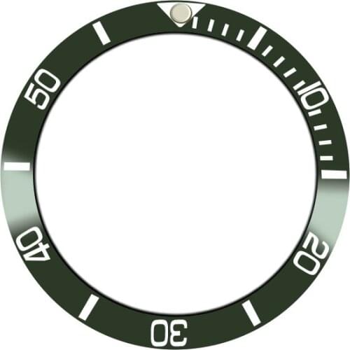 Watch green ceramic bezel for displacement of high-quality wheels for 40mm automatic watches Q6