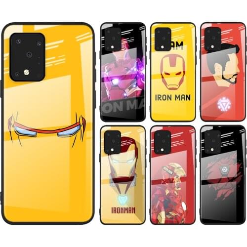 Tempered Glass Cover Fashion Iron Man Art For Samsung Galaxy A91 A81 A72 A71 A52 A51 A41 A31 A21S A21 EU A11 A01 Phone Case