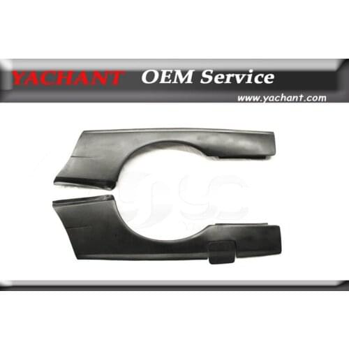 FRP Fiber Glass Black Gel Coat Rear Fender Bodykits Fit For Skyline R34 GTT GTR-Conversion Rear Over Fender Flares with Fuel Cap