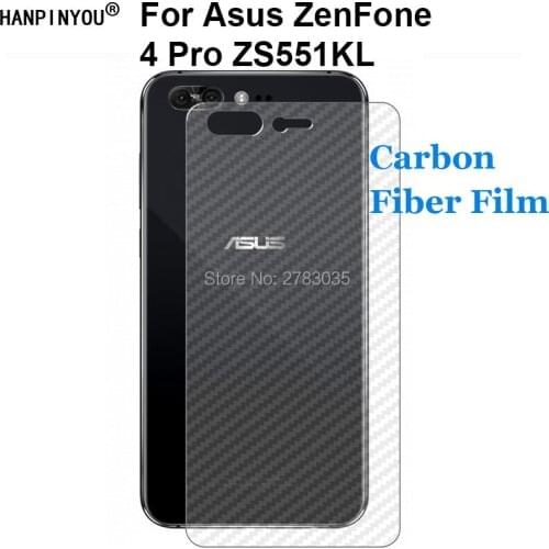 For Asus ZenFone 4 Pro ZS551KL 5.5" 3D Anti-fingerprint Transparent Carbon Fiber Back Film Screen Protector (Not Tempered Glass)