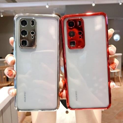 Electroplate Phone Case For HUAWEI P30 P40 Mate 30 Pro P40 Lite 5G Honor 30 Pro 30S Shockproof Soft Silicone Luxury Cases Cover