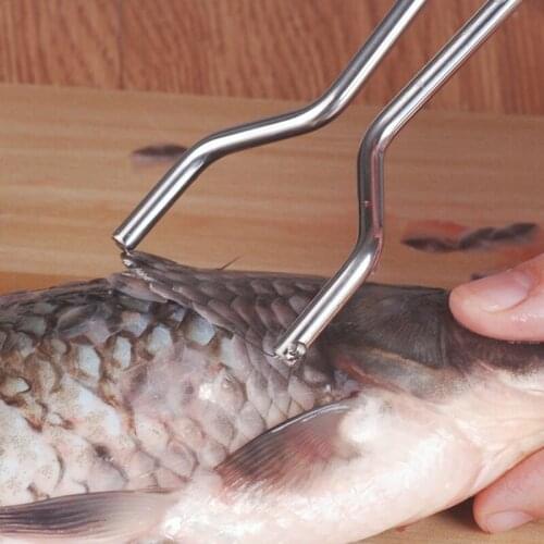 Stainless Steel Fish Scales Remover Easily Remove Fish Scales Cleaning Brush Scraper Kitchen Tool Кухонные Аксессуары