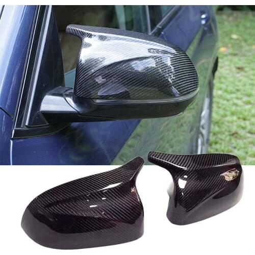 Carbon Fiber Car Rearview Mirror Caps for BMW X3 X4 X5 G01 G08 G02 G05 2019 2020 Non X3M X4M Side Mirror Covers Caps Gloss Black