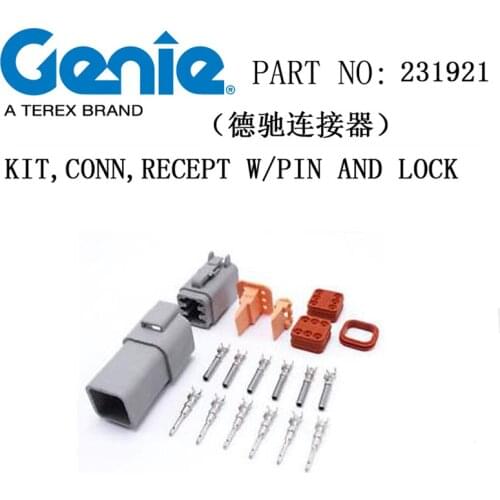GENIE 6 KIT,CONN,RECEPT W/PIN AND LOCK ,PART NO 231921