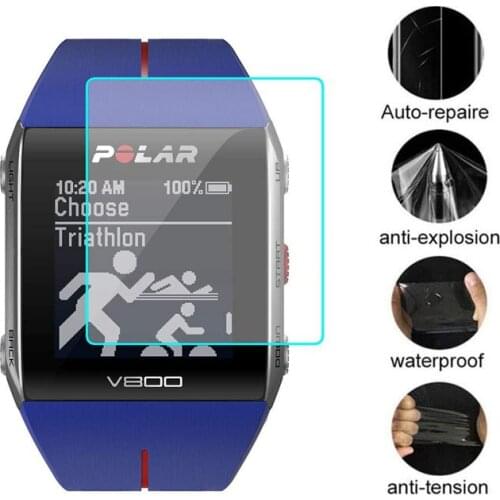 3pcs Anti-Scratch PET Clear Protective Film Guard For Polar V800 Watch Sport Smartwatch LCD Screen Protector Cover Protection