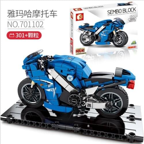 DIY Sembo block childrens toy motorcycle model childrens birthday gift new year Christmas gift