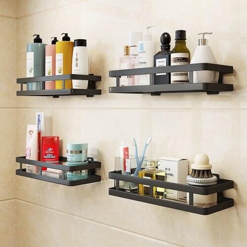 Stainless Steel Kitchen Shelf for Storage Organizer Wall Shelf Spice Rack Punch Free Storage Shelves Rack for Kitchen ZM915