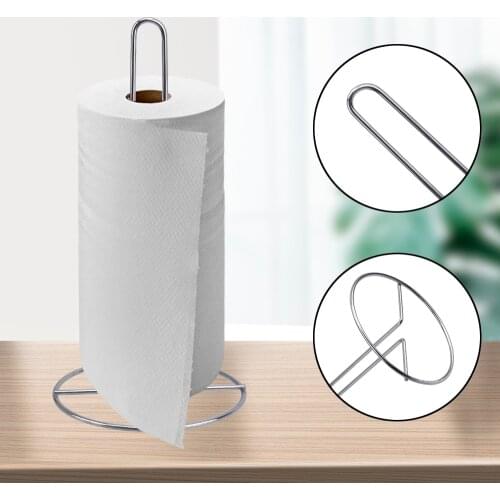 Kitchen Roll Paper Accessories Tissue Towel Rack Stainless Steel Toilet Paper Holder Toilet Roll Stand Bathroom Towel Hook