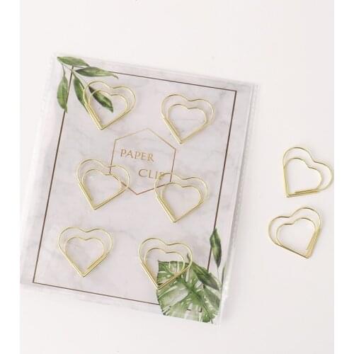 TUTU Fashion Gold Color Binder Clip big size Heart Shape Metal paper Clips Photos Tickets Notes Letter Paper Clip H0295
