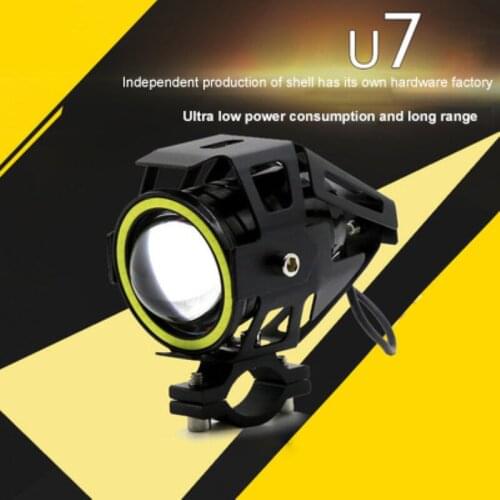 Motorcycle LED Headlight Driving Moto Spotlight MINI U7 Fog Spot Head Light Angel Eye Devil Eye Motorcycle Accessories