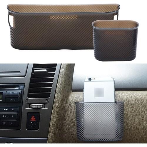 Trash Bin Multifunction Phone Charger Cradle Organizer Car Storage Box Door Side Hanging Pocket Garbage Mesh Card Phone holder