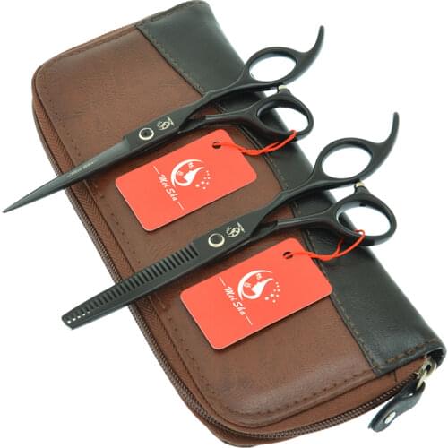 Meisha 6 inch Black Hairdressing Scissors Set Professional Hair Cutting Thinning Styling Tools Barber Shop Shears A0077A