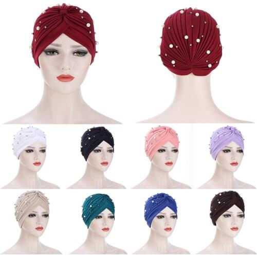 New Women Knot Twist Turban Headbands Cap Autumn Winter Warm Headwear Casual Streetwear Female Muslim Indian Hats Islamic Hat
