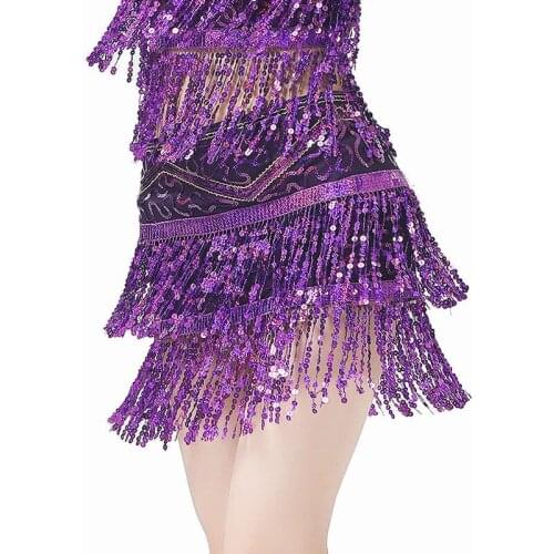 New Arrivals Women Dance Clothing Class Wear Accessories Wrap Sequins Base Belly Dance Belts Hip Scarf Shinny Long Fringes