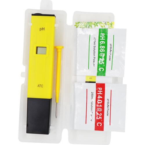 10pcs 0.1-14.00 Portable Digital PH Meter Tester Pen Medidor for Aquarium Pool Water Quality Lab PH Monitor with ATC 30%off