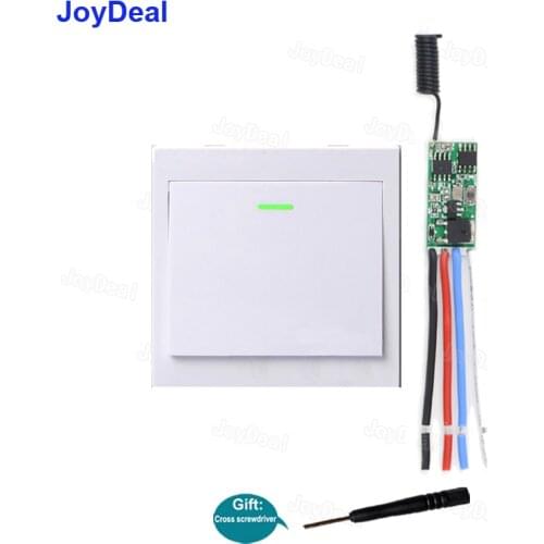 433 Mhz Wireless Micro Remote Control Switch DC 5V 9V 12V 24V RF Relay LED Light Controller Mini Receiver Wall Panel Transmitter