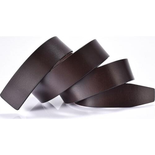 First Layer Cowhide Mens Belt Strip 3.7cm Perforated Suitable Plate Buckle Head Sliding Buckle Head Non-Two-Layer Leather