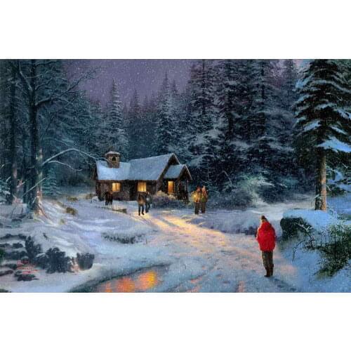 Christmas Miracle Limited Edition Thomas Kinkade HD Canvas Wall Pictures Art Painting Print Living Room Bedroom Home Decoration