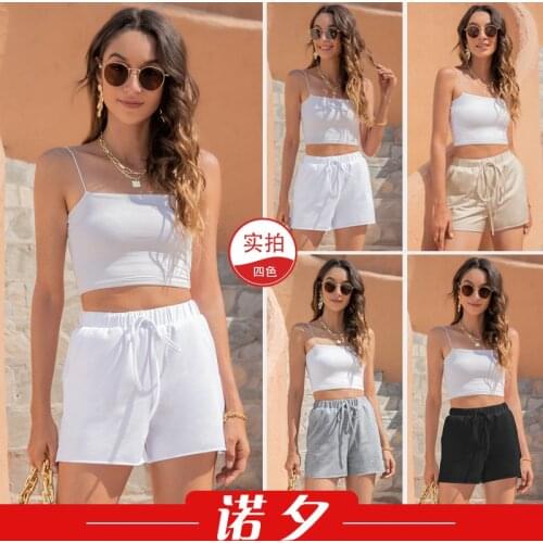 Sports Shorts Women Summer 2021 product of tall waist summer leisure lace-up shorts female Short Pants dropshipping LHX1811