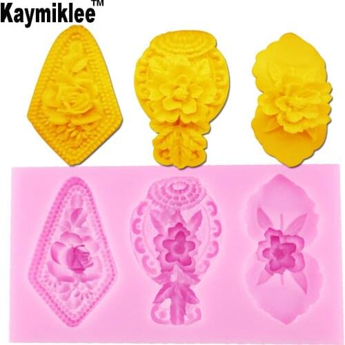 Kaymiklee F1151 Resin Flower Silicone Fondant Mould Cake Decorating Chocolate Baking Mold Kit
