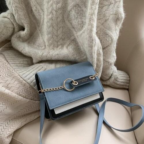 Crossbody Bags for Women 2019 Frosted Leather Shoulder Bag Female Fashion Flap Handbag Small Square Bag Messenger Bag Tote