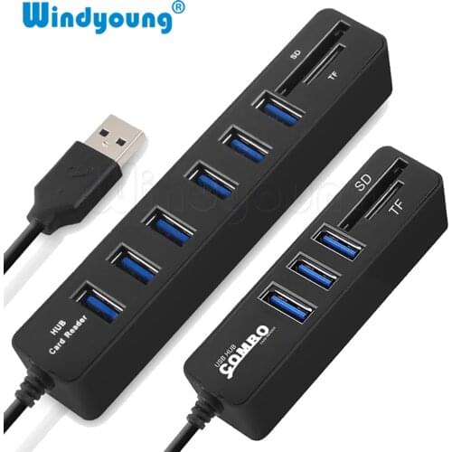USB HUB 3.0 Multi USB 3.0 HUB Splitter Port 3/6 Multiple USB Hub SD CardTF Card Reader High Speed Usb Combo for Computer Laptop
