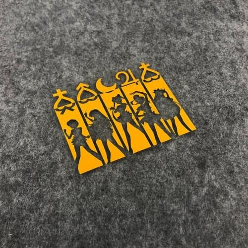 Car Styling Vinyl Auto Window Tail Motorcycle Body Tank Sticker Decal for Cartoon Sailor Girl People Silhouette Constellation