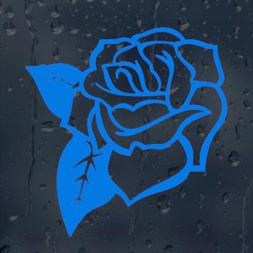 Beautiful Flower Blue Rose For Girls Womans Ladys Car Decal Vinyl Sticker 20 Colour Choice