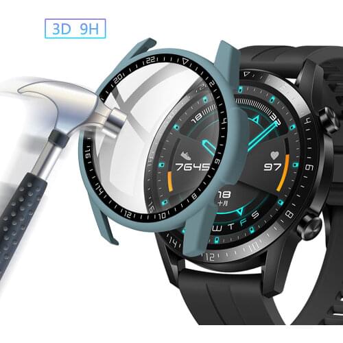 Full Cover for Huawei Smart Watch GT 2 2E GT2 GT2E 46mm 46 mm Protective Case with Glass Film Screen Protector Capa Accessories