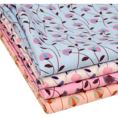 Polyester Fabric By Half The Meter Flower Printed Cloth Sheets Sewing Fabrics DIY Craft Supplies Dress Making 45*150cm 1pc