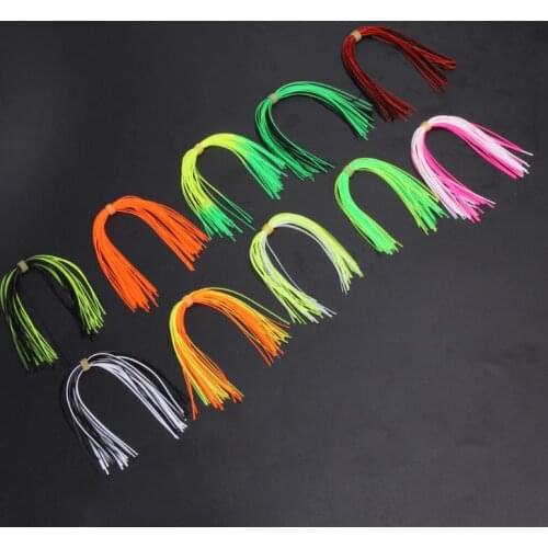 10 Bundles 30 Strands Silicone Skirts Fishing Lures Accessories DIY Spinnerbatis Buzzbaits Rubber Jig Lure Squid Rubber Skirt