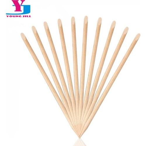 10pcs/Lot Nail Art Design Cuticle Pusher Remover Manicure Care/Orange 2 Way Wood Stick Beauty UV Gel Polish Stickers Nail Tools