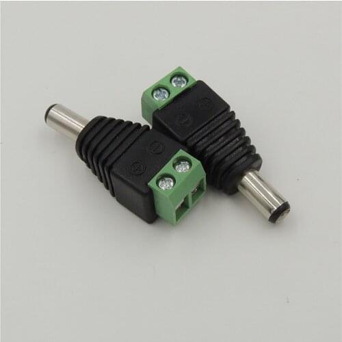 100 pcs 5.5mmx 2.5mm male CCTV Camera DC Power Plug Connector