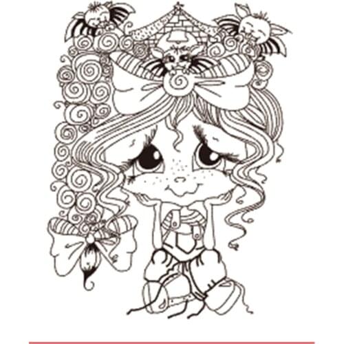 10x8 Girls headdress looks good Transparent Clear Silicone Stamp Seal for DIY scrapbooking photo album Decorative clear stamp