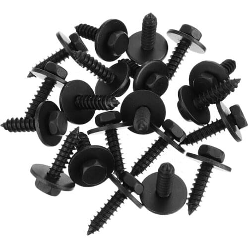 20pcs Metal Hex Self Tapping Chassis Screws Car Underbody Protection Screws For BMW For Opel For Ford