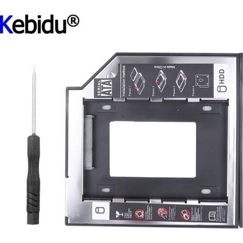 2017 New Aluminum Plastic for Laptop DVD/CD-ROM Universal 2nd HDD Caddy 9.5mm SATA 3.0 for 2.5" 1TB SSD Case HDD Enclosure