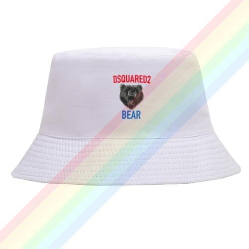 2021 Fashion Red DSQ2 Bule Bear Logo Summer Outdoor Cap Travel Beach Sun Hat Unisex Double Sides Wear