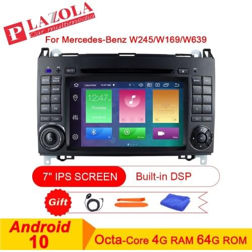 2Din Android 10 Car Stereo Radio Player For Mercedes-Benz B-Class W245 B200 A-Class W169 Vito W639 Sprinter W906 DVD Carplay DVR