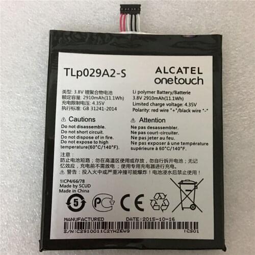 2910mAh TLp029A2 TLP029A2-S Battery For Alcatel One Touch Idol 3 I806 6045Y 6045K Batterie Batterij Bateria