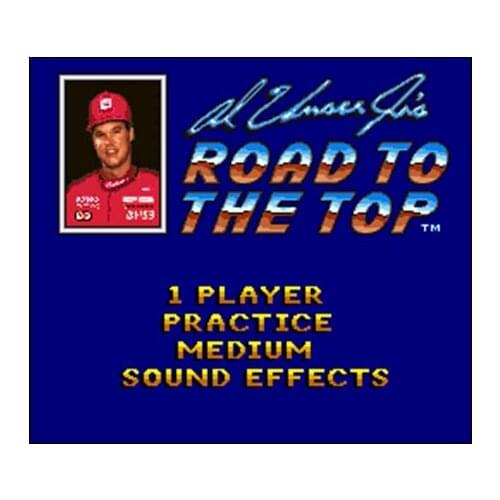 Al Unser Jrs Road to the Top 16 bit Big Gray Game Card For NTSC Game Player Drop Shipping