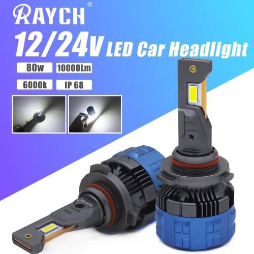 Car Headlight Bulb For 9005 Hb3 Led Canbus Ready 12V 24V Lamp Led Bulb H7 Car 6000K 80W 10000Lm
