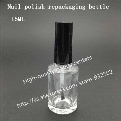 Free Shipping 200pcs 15ml Square nail polish bottle bottles with white black lid,Small Glass Nail Polish Bottle, Glass Bottle