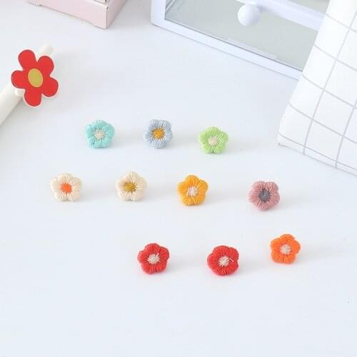TUTU 10pcs/box flower Map Tacks Push Pins embroidery woolen yarn, Cork Board Safety Colored Thumbtack Office School