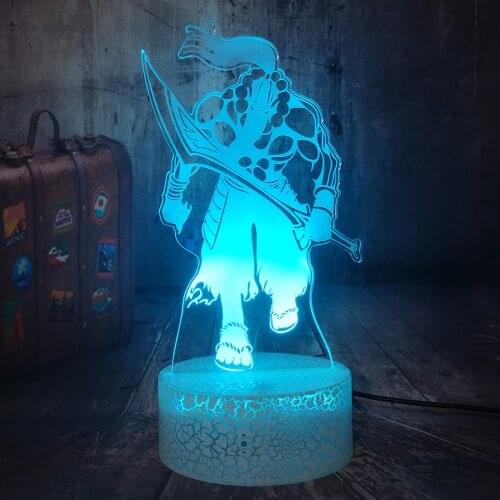 Cool WOW World of Warcraft Samuro 3D LED Night Light Crackle White Base LED Table Lamp Bedroom Decor Kid Christmas lamp Souvenir